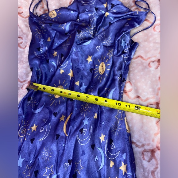 Zara XS celestial satin slip mini dress!💜 - Picture 7 of 7